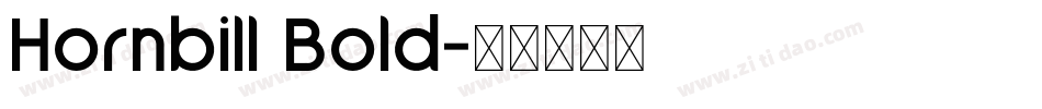 Hornbill Bold字体转换